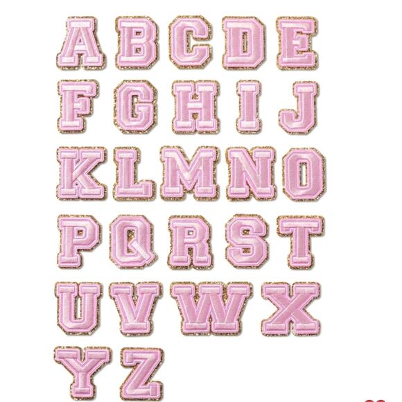 STONEY CLOVER LANE X TARGET COLLABORATION P LETTER PATCH BABY PINK WITH GOLD NWT - Picture 4 of 10